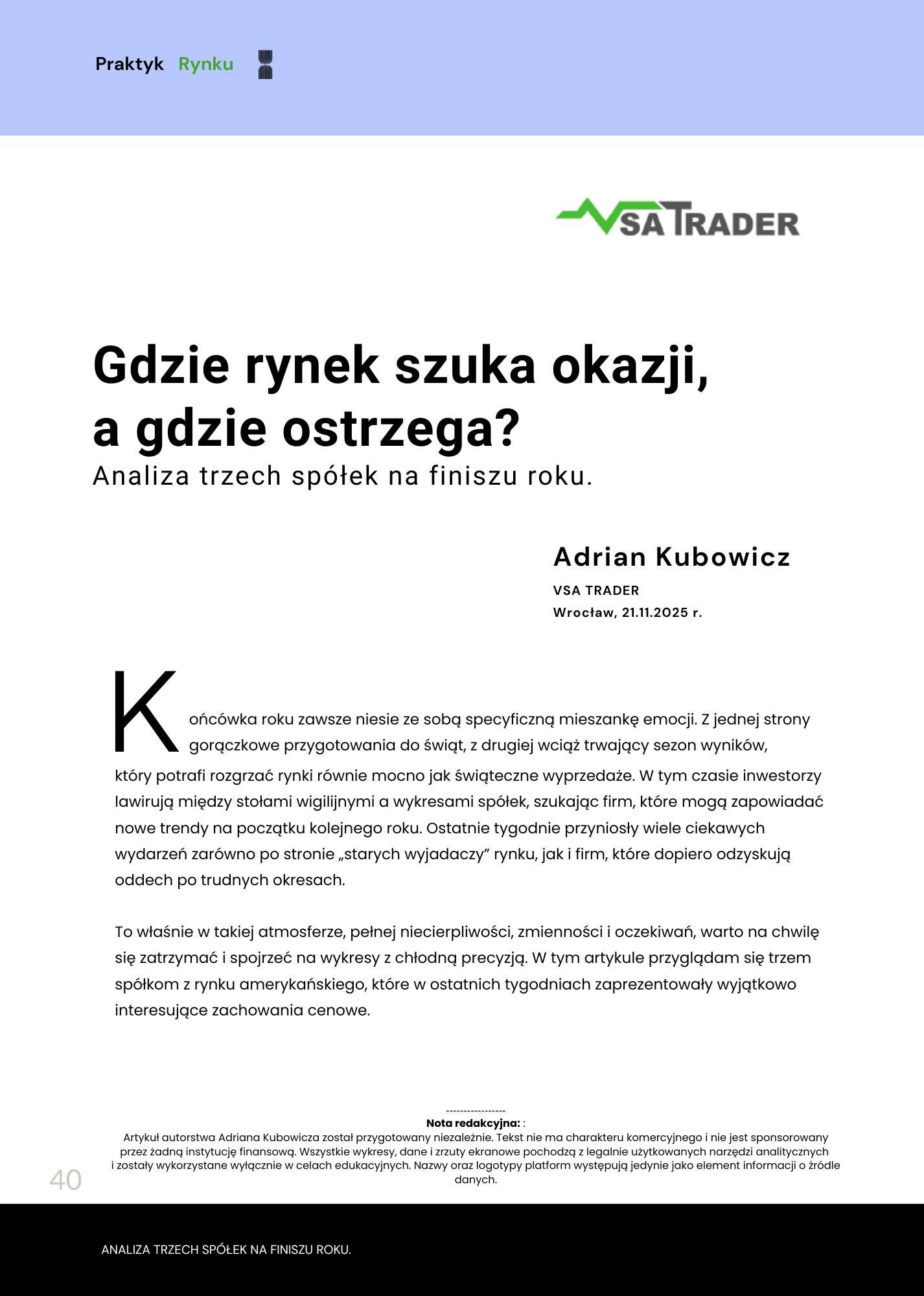 VSA Trader aktualności